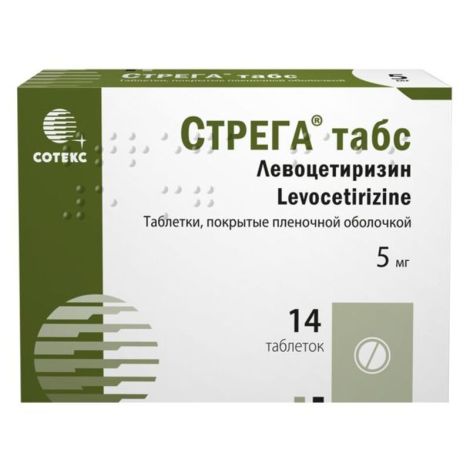 Стрега табс таблетки покрытые оболочкой пленочной 5мг № 14
