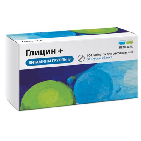 Глицин+витамины гр В табл д/рассас 130мг N105