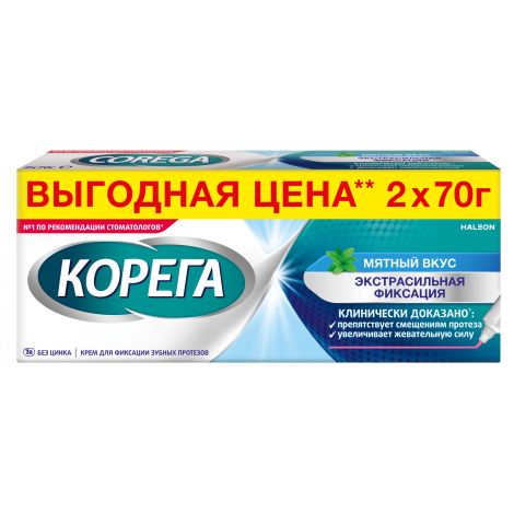 Корега крем для фиксации зубных протезов Экстра Сильный Мятный 70,0 N2