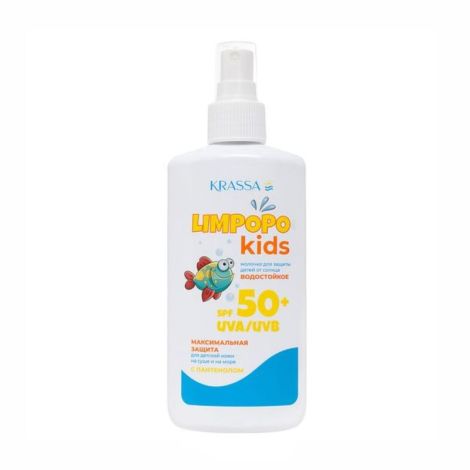 krassa limpopo kids молочко для защиты детей от солнца spf 50+ 150мл
