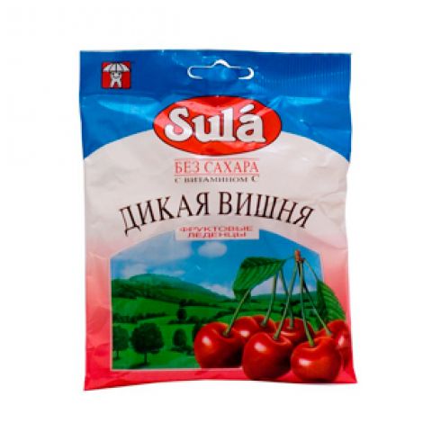 Зула леденцы Дикая вишня диабетические 60г