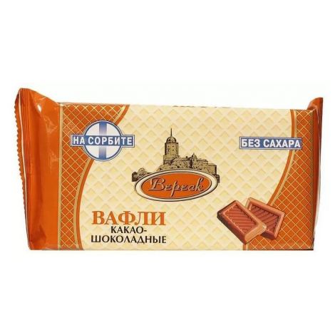 Невские вафли Какао-Шоколадные на сорбите 105г