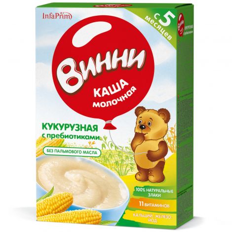 Винни каша молочная кукуруза от 5мес. 250г