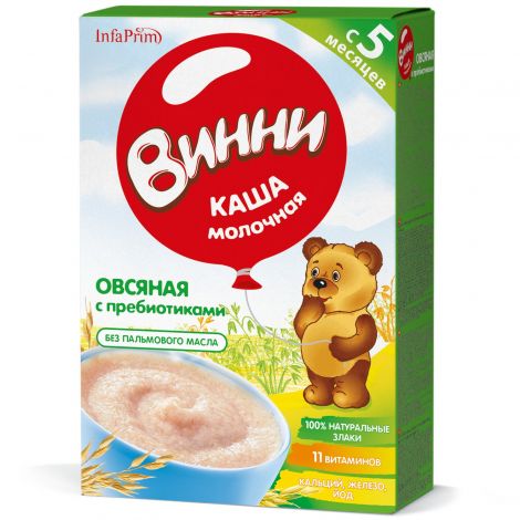 Винни каша молочная овсянка от 5мес. 250г