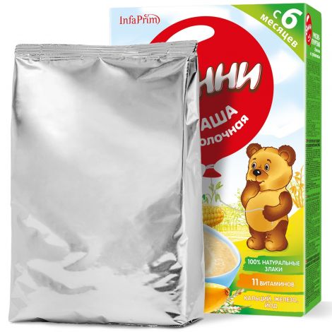 Винни каша молочная кукуруза/рис/банан от 6мес. 220г №3
