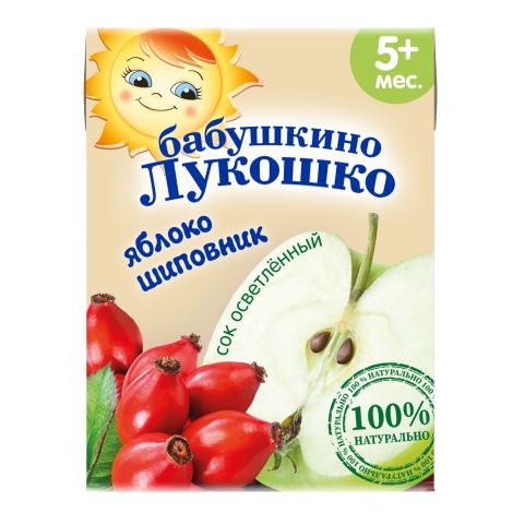 Бабушкино Лукошко сок яблоко/шиповник 200мл