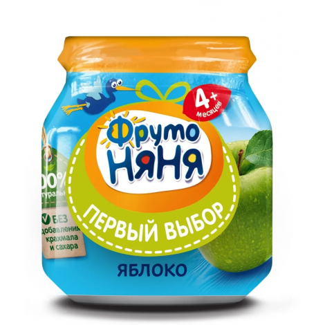 ФрутоНяня пюре яблоко натуральное 110г