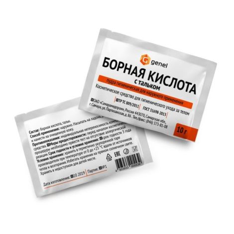 Борная кислота с тальком пудра гигиеническая 10г