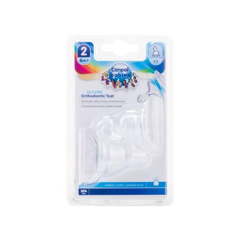 Канпол соска силикон ортодонтическая средний поток 18126 №2