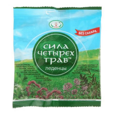 Сила четырех трав леденцы без сахара 30г