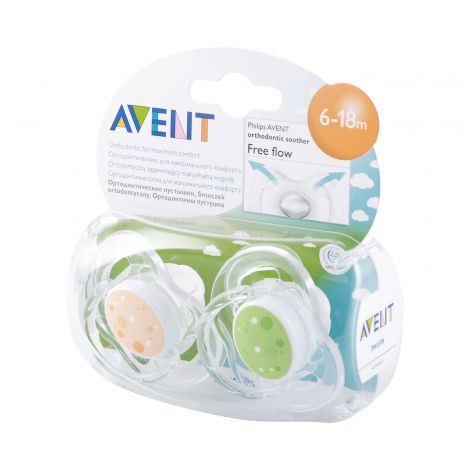 Филипс Авент пустышка Фри Флоу силикон от 6 до 18мес. № 2 8640 №2