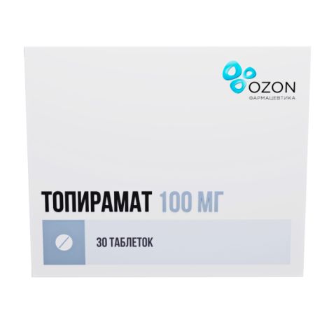 Топирамат таб.п/о плен. 100мг №30 №2