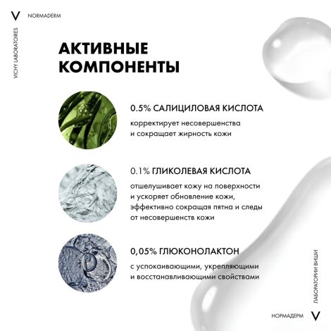 Виши Нормадерм лосьон очищающий сужающий поры 3в1 200мл №7