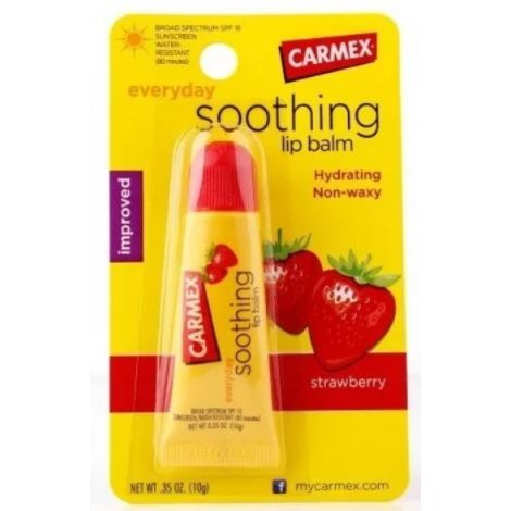 Кармекс бальзам д/губ увлажняющий SPF15 клубника 10г