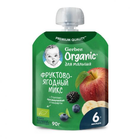 Пюре ГЕРБЕР 90г ФруктЯгод микс