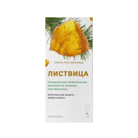Витатека смолка жевательная Листвица природная жвачка 08г №4