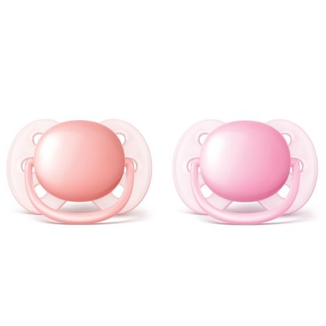 Филипс Авент пустышка ультра софт с футляром 0-6 мес. № 2 SCF213/20