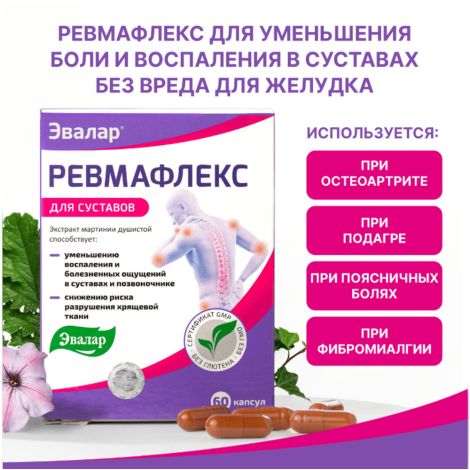 Эвалар ревмафлекс капс. 310мг №60 №2