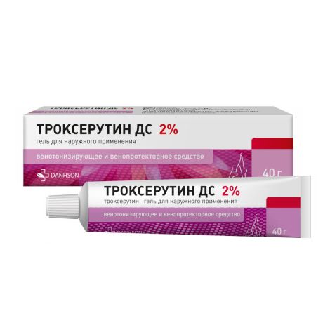 Троксерутин-ДС гель д/наруж.прим. 2% 40г №3