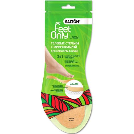 Салтон стельки гелевые с покрытием из микрофибры Леди разм. 36-39 № 1 пара