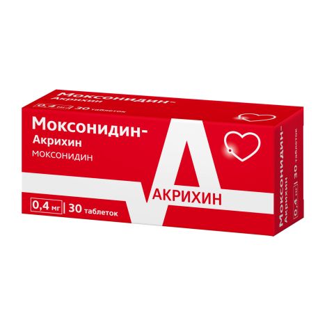 Моксонидин-Акрихин таб.п/о плен. 0,4мг №30 №2