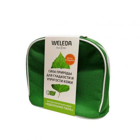 Веледа Идеальная пара набор антицелл. березовое масло+пилинг для душа+дерев.массаж. щетка 9500 №2