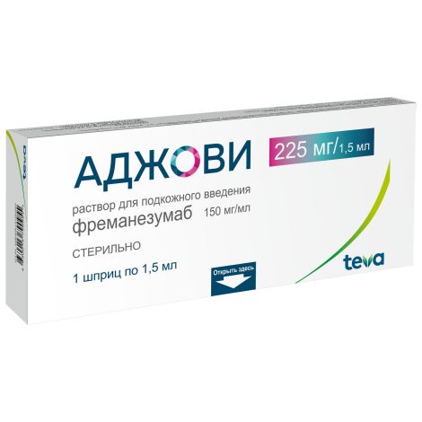 Аджови р-р для п/к введ. 150мг/мл 1,5мл шприц №1 №2