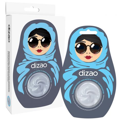 Дизао маска для лица гиалуроновая кислота и глина маникуаган очищ. для всех типов кожи 9г 4шт.