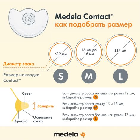 Медела накладка на сосок Контакт для кормления р.S №2 №7