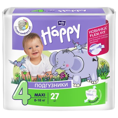 Белла подгузники Хеппи макси 8-18кг № 30