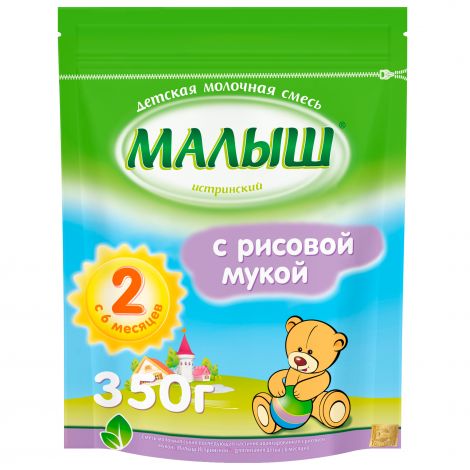 Малыш смесь молочная рисовая мука от 6мес. 350г