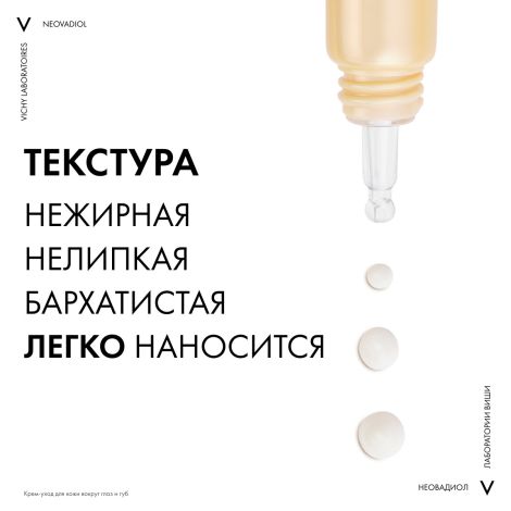 Виши Неовадиол Антивозрастной крем-уход для кожи в области вокруг глаз и губ в период менопаузы 15мл №7