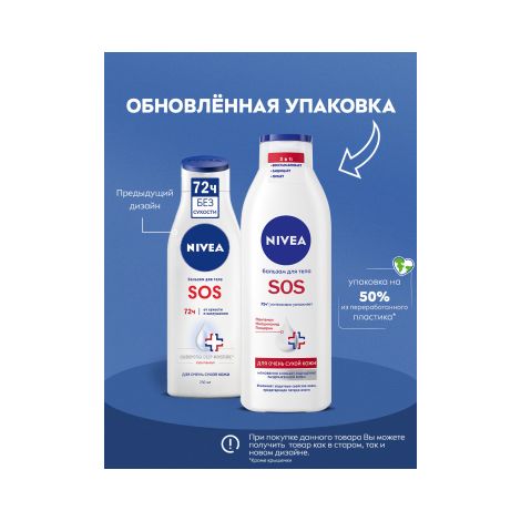 Нивея бальзам для тела СОС восстанавливающий 250мл 88183 №2