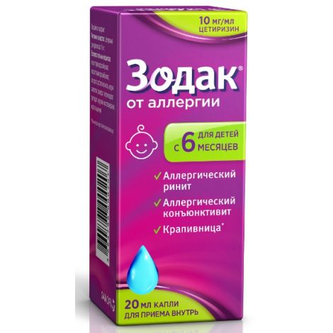 Зодак Капли 10мг/Мл 20мл – Купить В Аптеке По Цене 189,00 Руб В.