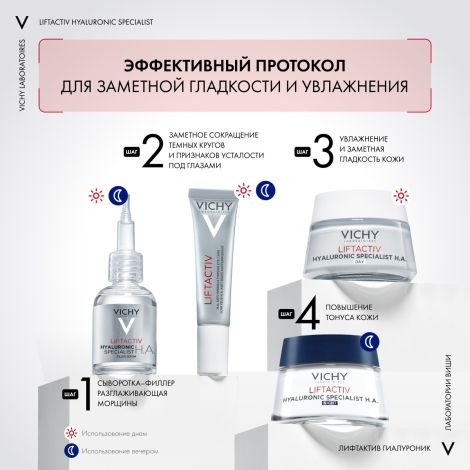 Виши ЛифтАктив Супрем Ночной крем-уход для лица и шеи против морщин для увлажнения, упругости и лифтинга кожи 50мл №6