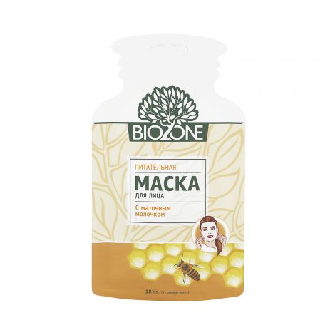 Биозон маска для лица питательная маточное молочко 18мл