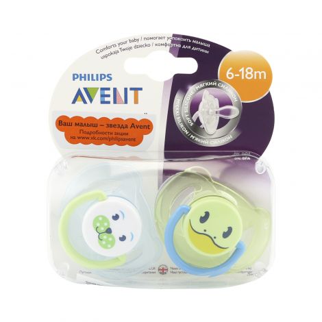 Филипс Авент пустышка Домашние животные силикон от 6 до 18мес. № 2 83520