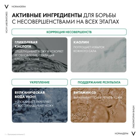 Виши Нормадерм Анти-Айдж крем для лица антивозрастной для проблемной кожи 50мл M1779300 №4