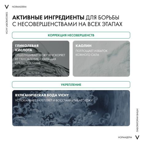 Виши Нормадерм Очищающее средство 3 в 1 гель, маска и скраб для проблемной кожи 125мл №4