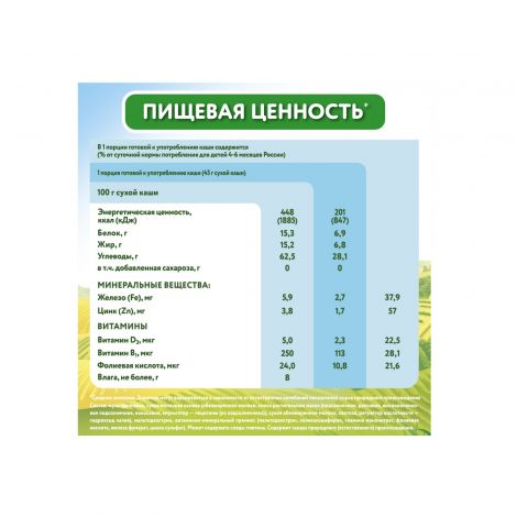 Малютка каша молочная гречка 220г №2