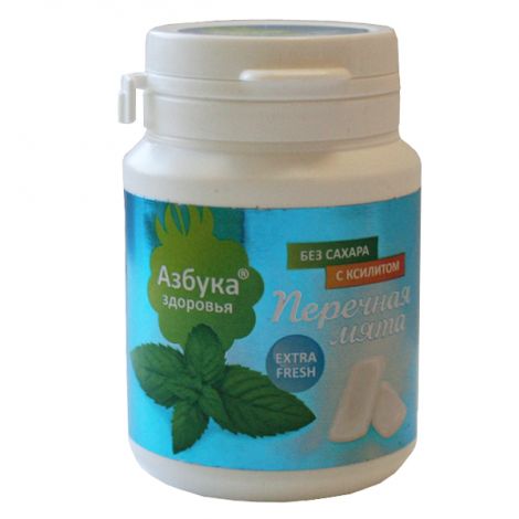 Азбука Здоровья резинка жевательная Перечная мята 50г
