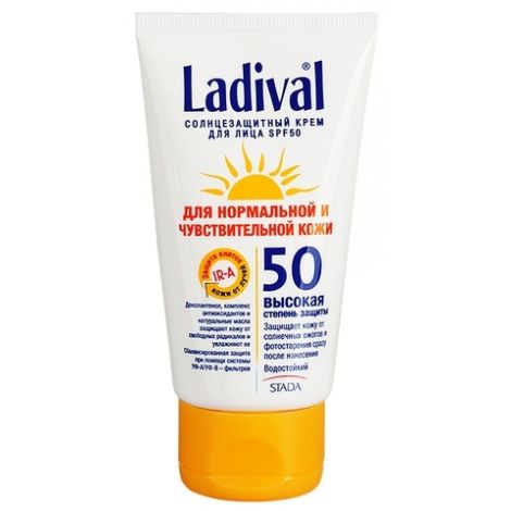 Ладиваль крем д/лица солнцезащитный д/норм./чувств.кожи SPF50 75мл