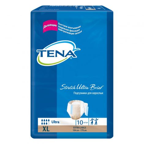 Тена подгузники Стретч Ультра Бриф для взрослых p.XL №10