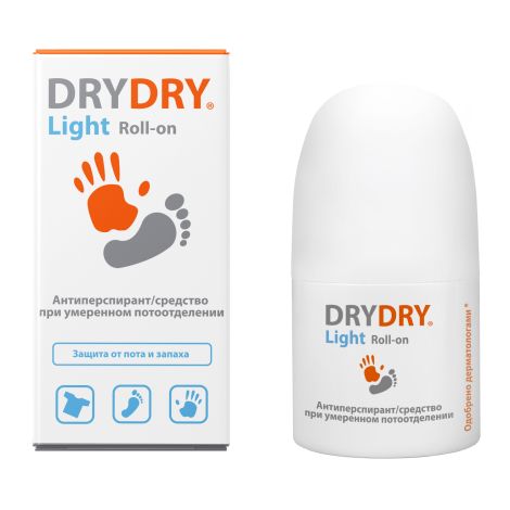 Драй Драй ДЕ средство Лайт против обильного потоотделения ролик 50мл №5