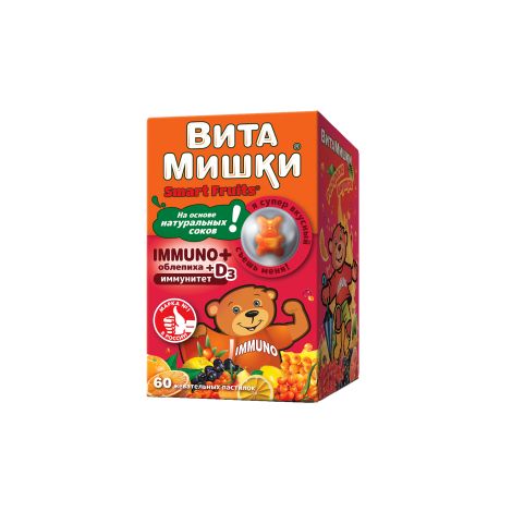 ВитаМишки Иммуно плюс паст.жев. №60