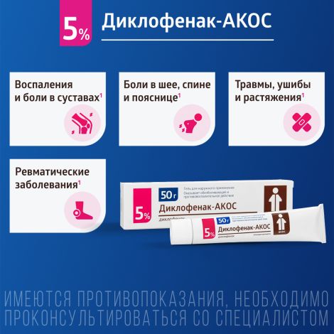 Диклофенак гель 5% 50г №6