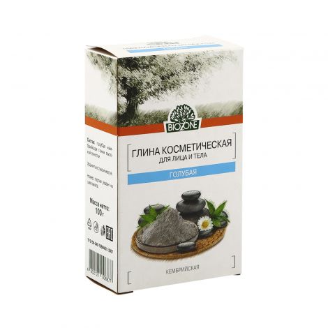 Биозон глина косметическая для лица и тела голубая кембрийская 100г