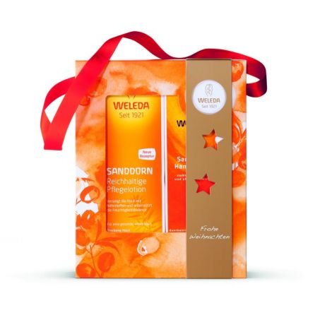 Веледа набор Интенсивное питание и защита облепиховое молочко для тела питающее 200мл+крем для рук облепиха 50мл 8111