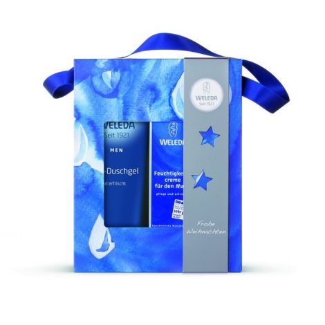 Веледа набор Натуральный уход для мужчин крем для лица увлажняющий 30мл+гель для душа 200мл 8114