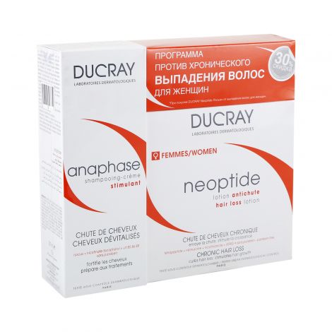 Дюкрэ Неоптид набор лосьон против выпадения для женщин 30млх3+шампунь Анафаз 200мл №2